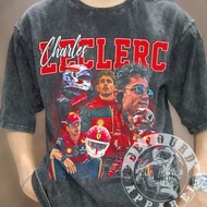 F1 CHARLES LECLERC Sport T-Shirt, CHARLES LECLERC F1 Vintage Wash, F1 Sport Premium Oversized Style 