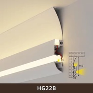 Ceiling Top Corner Aluminum Profile PC Diffuse Channel Up Down Luminous Surface Mounted Wall Washing