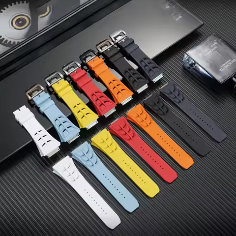 Fluororubber watch strap for Richard Miller Mill watch strap Fluororubber RM055 RM030 RM3501 RM3502 