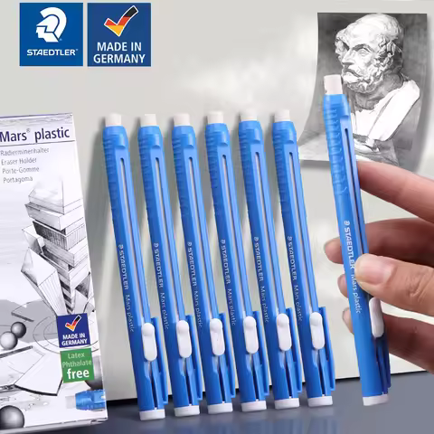 1pc Staedtler Mars Plastic 528 25 Automatic Pen Eraser Replaceable Core Sliding Push Writing Paintin