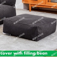 Foot Stool Pedal Cushion Seat Lazy Sofa Single Sofa with Pedal Footrest Sofa Bed Bean bag sofa with filling 1seater sofa filled double sofa tatami big size lazy sofa bedrooBOBOH