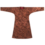 Hanyue Original Tang Dynasty round Neck Robe Mens Style Revived Satin Martial Arts Costume Hanfu Non