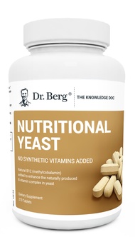 Dr. Berg Nutritional Yeast Tablets – Natural B12 Added - All 8 B Vitamin Complex – Organic Vanilla F