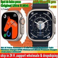 ZZOOI Series 8 Original Ultra 8 Mini Smart Watch 1.7 inch 41mm NFC Siri Voice Assistant Music Bluetooth Call iwo Ultra mini Smartwatch