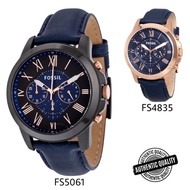 ₪♞FOSSIL Grant Chronograph Blue Strap MENS WATCH FS5061