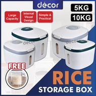 5KG / 10KG Rice Storage Rice Dispenser Container Rice Container Kitchen Storage Bekas Beras Tempat Simpan Beras