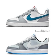 -ES- NIKE COURT BOROUGH LOW 2 Gray Blue Girls Size BQ5448-117 DV5456-019