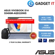 ASUS VIVOBOOK S14 S5406M-AQD228WS LAPTOP (CU7-155H,16GB,512GB SSD,14"WUXGA OLED,INTEL ARC,WIN11)FREE BACKPACK + OPI