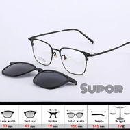 FRAME KACAMATA PURE TITANIUM 100% LEBAR FF171 CLIP ON MINUS PRIA KLIP BARANG READY, JUMLAH SESUAI YA