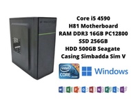 NEW|| PC KOMPUTER RAKITAN CORE I5-4570 H81 ASUS RAM 8GB SSD +