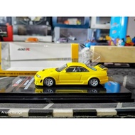 Diecast Inno64 Nissan Skyline GTR R33 Nismo 400R Yellow Remove Decal