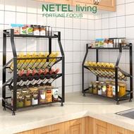 ▩✘▤NETEL Spice Rack Organizer Seasoning Rack Kitchen Countertop Storage Organizer Seasoning Shelf Ho