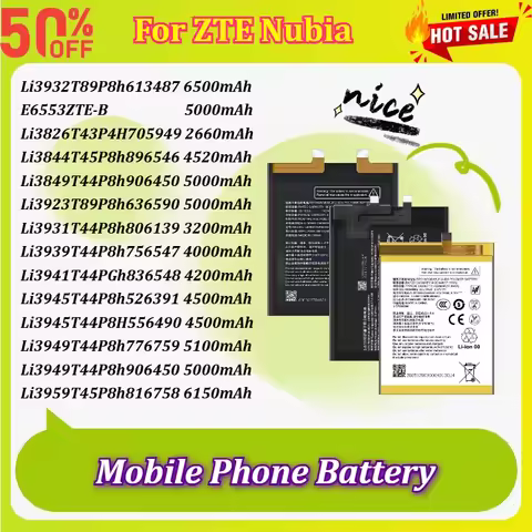 Li3923T89P8h636590 Li3945T44P8h526391 Mobile Phone Battery for ZTE Nubia Red Magic 5 6 7 Pro/7S Pro 