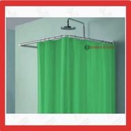 Shower Curtain Rod Model L and U / Curtain Pole Fitting Room / Bathroom Curtain Pole