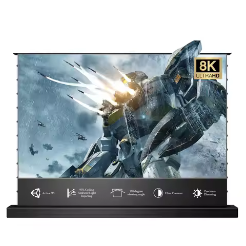 YuTong alr clr projector screen 72inch~150inch Motorized Floor Rising uts Projector Screen home cine