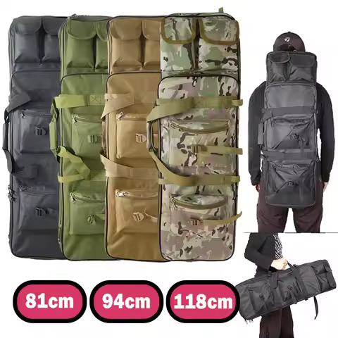 Outdoor portable Fishing Gear Bag Tactical Air Gun Bag Nylon Air Rifle Case Rifle Backpack Double Wa