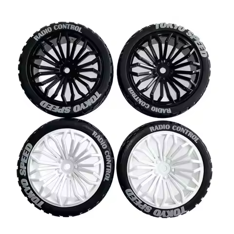 4PCS/Set 1/10 Drift RC Tires & Wheels for HPI KYOSHO Tamiya TT02 XV01 Upgrade Parts