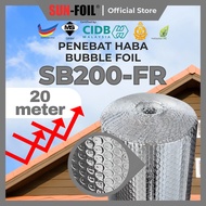 SUNFOIL SB200-FR [20m] Bubble Foil Series Foil Bubble Aluminium Foil Penebat Haba Rumah Roofing Refl