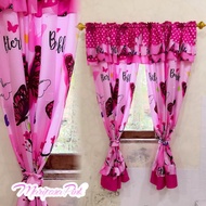 Drawstring Window Curtains Fringe Curtains Size 100X150 cm Langsir Tingkap Murah Langsir Blackout