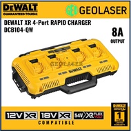 DeWalt DCB104-QW 4-PORT 8A RAPID CHARGER Suitable for 12V / 18V / 20V /54V XR Power Tools Battery