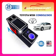 Toyota Wish center Storage armrest console box compartments piano black interior accessories