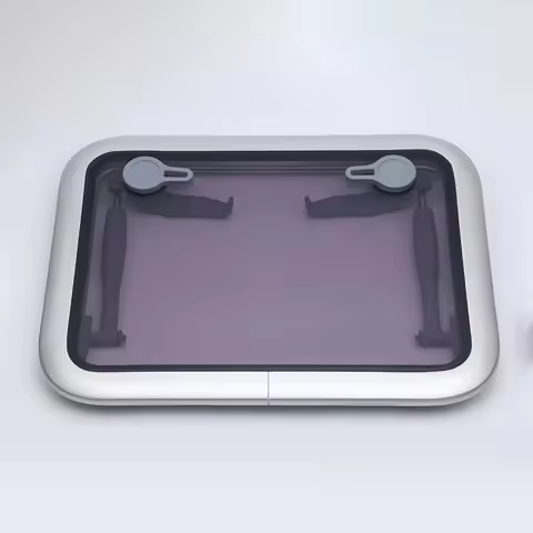 17.9*12.9 Inch RV/Boat Skylights Window Aluminum Hatchdoor Push Out Tempered Glass Ventilation Hatch