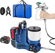 Airless Paint Sprayer, 500W Rechargeable Machine, 6-Speed Adjustable, 1.1L/Min Flow Rate, Portable A
