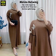 [✅Best Quality] Melina Midi Dress Dres Baju Gamis Batwing Lowo