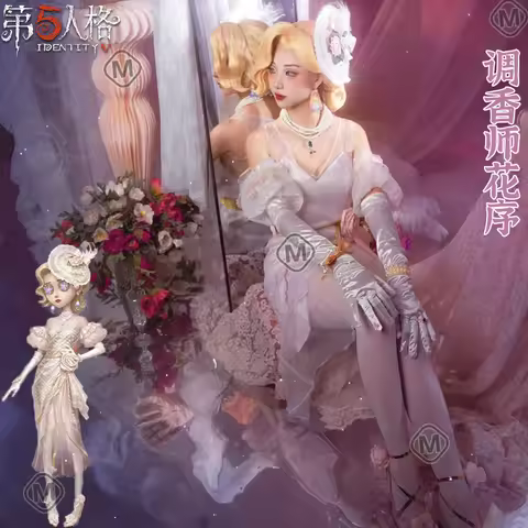 Identity V Perfumer Cosplay Costume Vera Nair Inflorescence Dress Anime Suits Party Role Play Outfit
