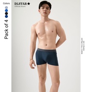 [BUNDLE OF 4] DLSTAR Men Silk Soft Boxer Underwear | Soft | Silky | Men Boxers | Comfortable wear