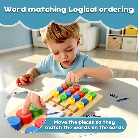 Fine Motor Skills Development Montessori Vowels Go Position Spelling Word Letter Game Letter Maze Ma