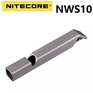 พร้อมส่ง Nitecore NWS10 ไทเทเนียมฉุกเฉินนกหวีดสร้อยคอจี้กลางแจ้ง120dB