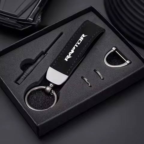 Suede Kaychain Car Key Ring Holder Pendent High-end Gifts For Ford Raptor SV1 F150 F250 F350 Mustang