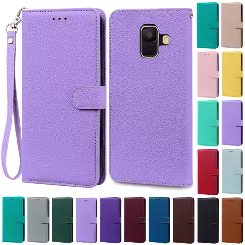 A6 Plus Case For Samsung Galaxy A6 2018 Case A600F SM-A600F Wallet Flip Leather Case For Samsung A6 