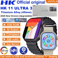 2026 New HK11 Ultra 3 Smart Watch AMOLED Screen 4GB AI Translate Local Album Music Sports Watch Men'