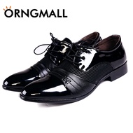 ORNGMALL แฟชั่นอิตาเลี่ยน Designer อย่างเป็นทางการผู้ชายรองเท้าสบายๆหนังรองเท้าแต่งงานรองเท้า Oxford
