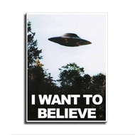 X Files I Want To Believe Poster Canvas Painting Print Wall Art Modern Classroom Kitchen Bedroom Roo