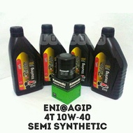 Engine Oil 10w40 ENI I-Ride Kawasaki Package Semi 4T 4 Units 1 Oil Filter Z800 Z900 Ninja250 Versys6