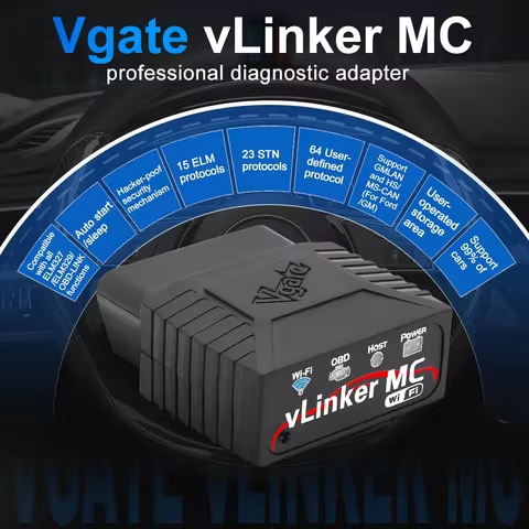 Original Vgate VLinker MC+ ELM327 V2.2 OBD2 Scanner Code Reader Scanner Check Engine Light Data for 