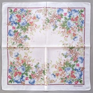 Yves Saint Laurent 古著手帕 - 花卉 YSL 絲巾 18.5 x 18.5 英吋