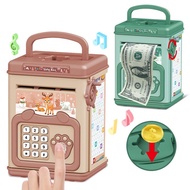 Kids Atm Savings Machine Coin Bank Box Intelligent Bank Toy Educational Toys