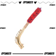 OPTIMISTI8E 2PCS Sax Neck Cleaner Brush, Red+Blue Cotton Thread Saxophone Neck Cleaning Rod, Profess