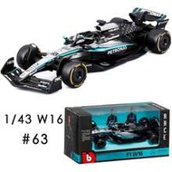Burago 1:43 Scale F1 Mercedes-AMG W16 2025 #63 George Russell