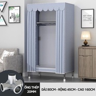 Tủ quần áo tủ vải đựng quần áo tủ vải tuvaicaocapvn Khung thép Chốt Thép tital không gỉ kích