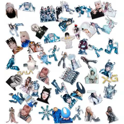 55Pcs/Set Japan Idol XG New Album GALA Decoration Scrapbook Phone Laptop Sticker JURIN CHISA HARVEY 