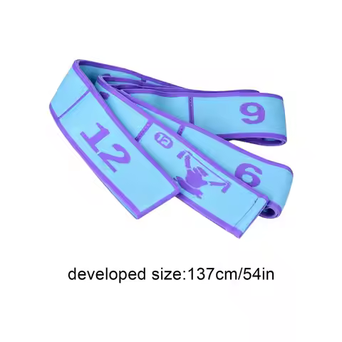 12-Segment Dance Elasticity Band Pilates Training Band Leg Stretching Band Elastic Fitness Band Spor