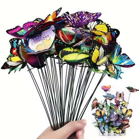 10pcs 3D artificial butterfly indoor flower basket vase outdoor courtyard garden party wreath decora