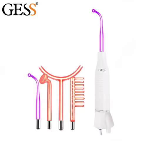 GESS Portable Handheld High Frequency Skin Wand, 4 in 1 Facial Wand Massager Machine, for Anti-Aging