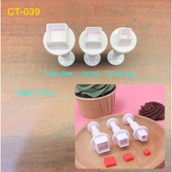 CT-039 (3 PCS) SQUARE MOLD / SQUARE COOKIES MOLD / SQUARE MOLD / SQUARE FONDANT MOLD / SQUARE CLAY M