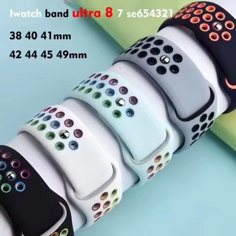 Silicone Strap For Apple Watch Band 45mm 44mm 40mm 49mm 41mm 38mm 42mm Sport bracelet iWatch Ultra 2